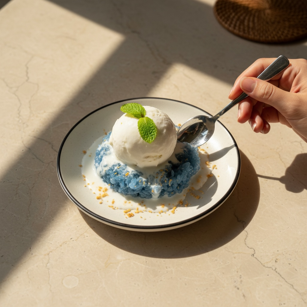 COCONUT ICED CREAM SWEET STICKY RICE