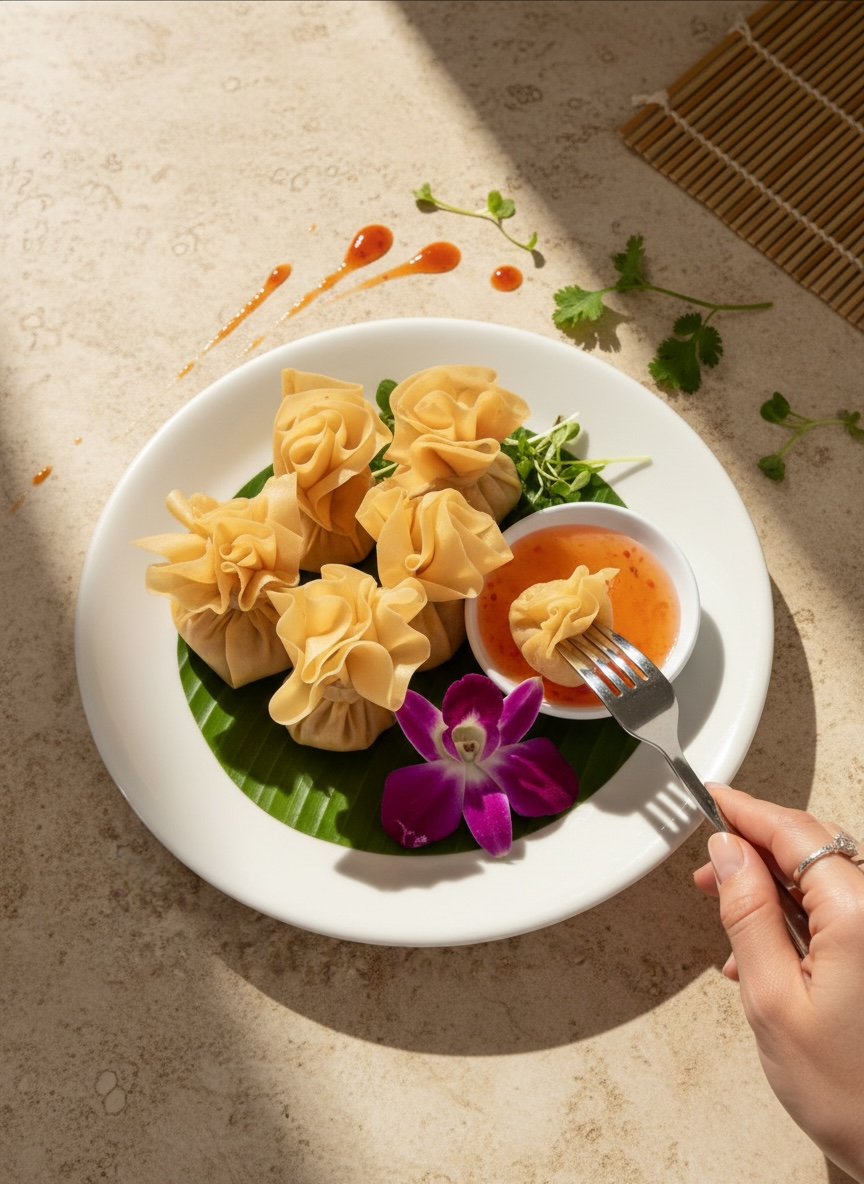 Golden pouch appetizer