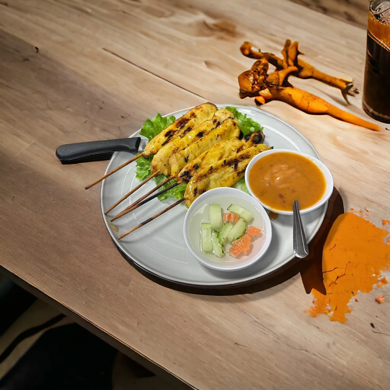 Chicken satay skewers